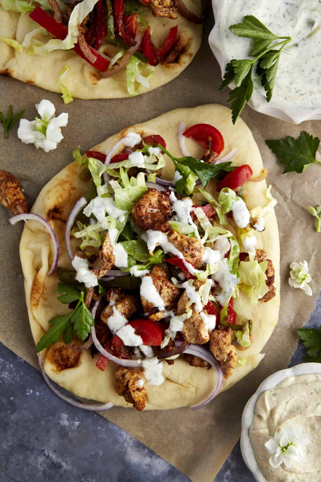 Air Fryer Chicken Shawarma Wrap Food Dolls