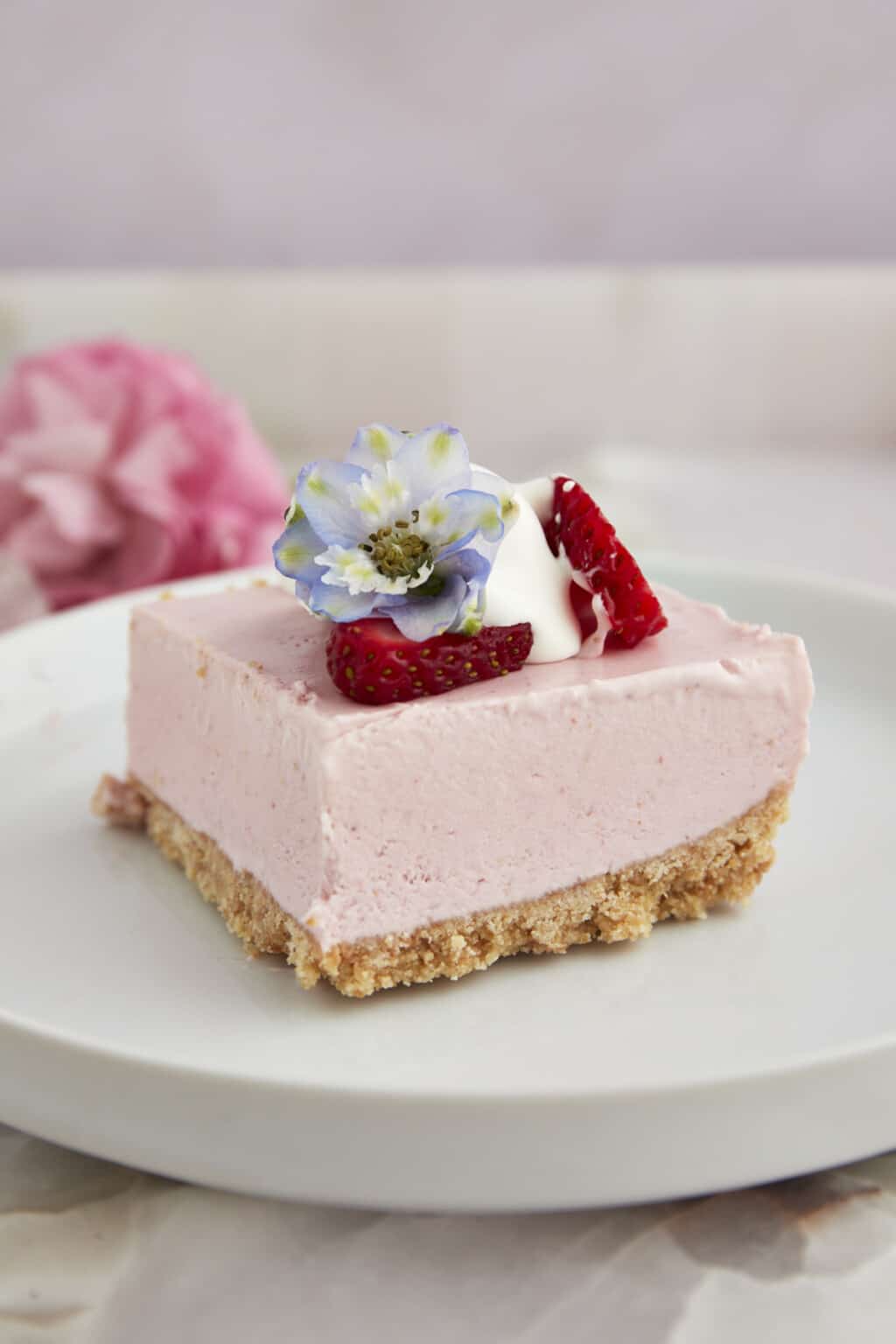 No Bake Cheesecake Squares Strawberry Food Dolls