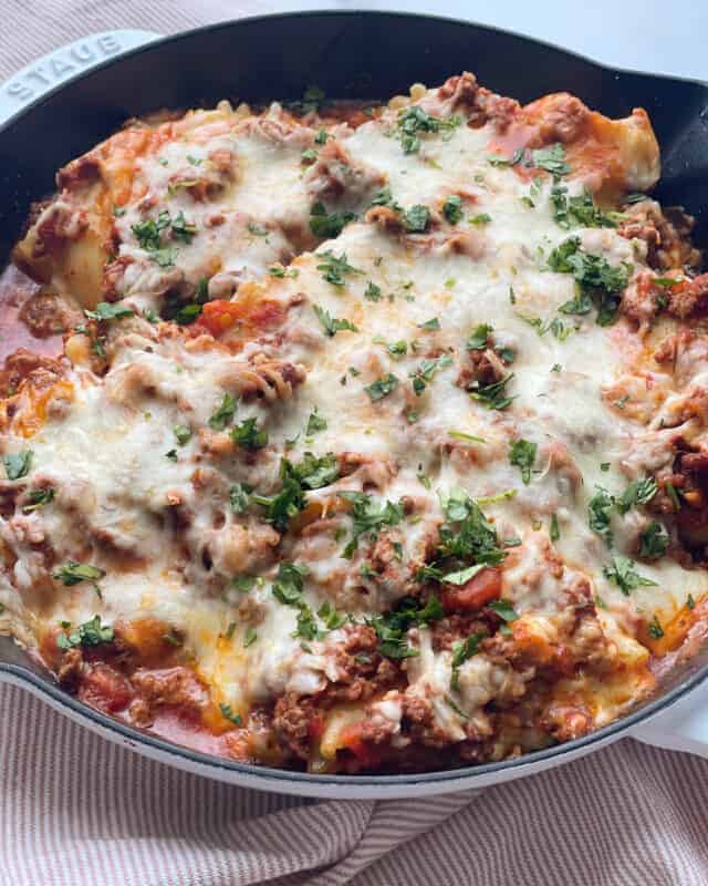 Skillet Lasagna Rolls - Food Dolls