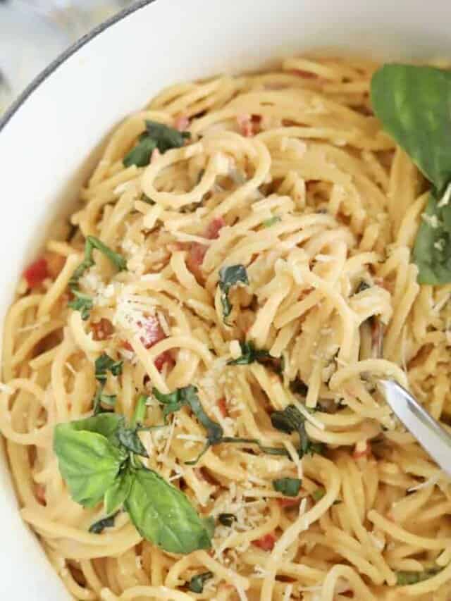 One Pot Parmesan Pasta - Food Dolls