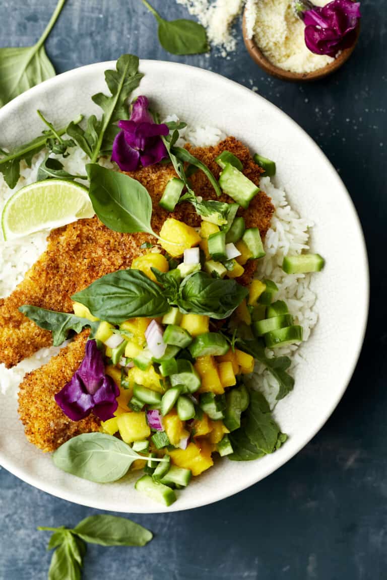 Air Fried Tilapia Recipe with Mango Salsa