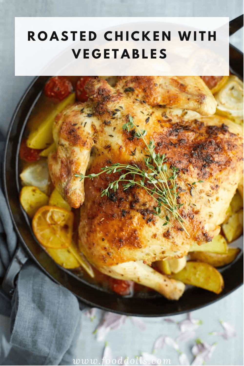 Roasted Chicken with Vegetables - Food Dolls