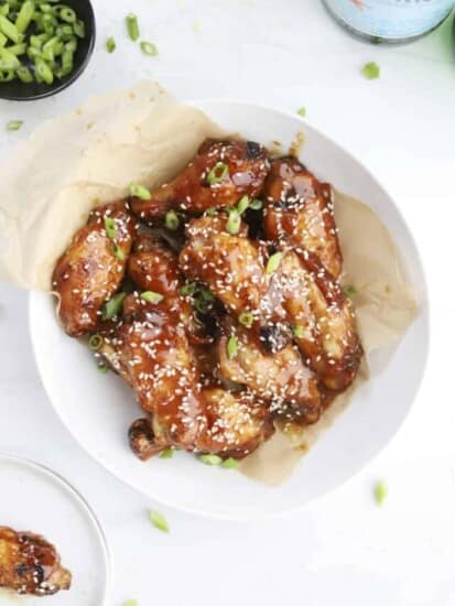 Air Fryer Honey Garlic Chicken Wings.