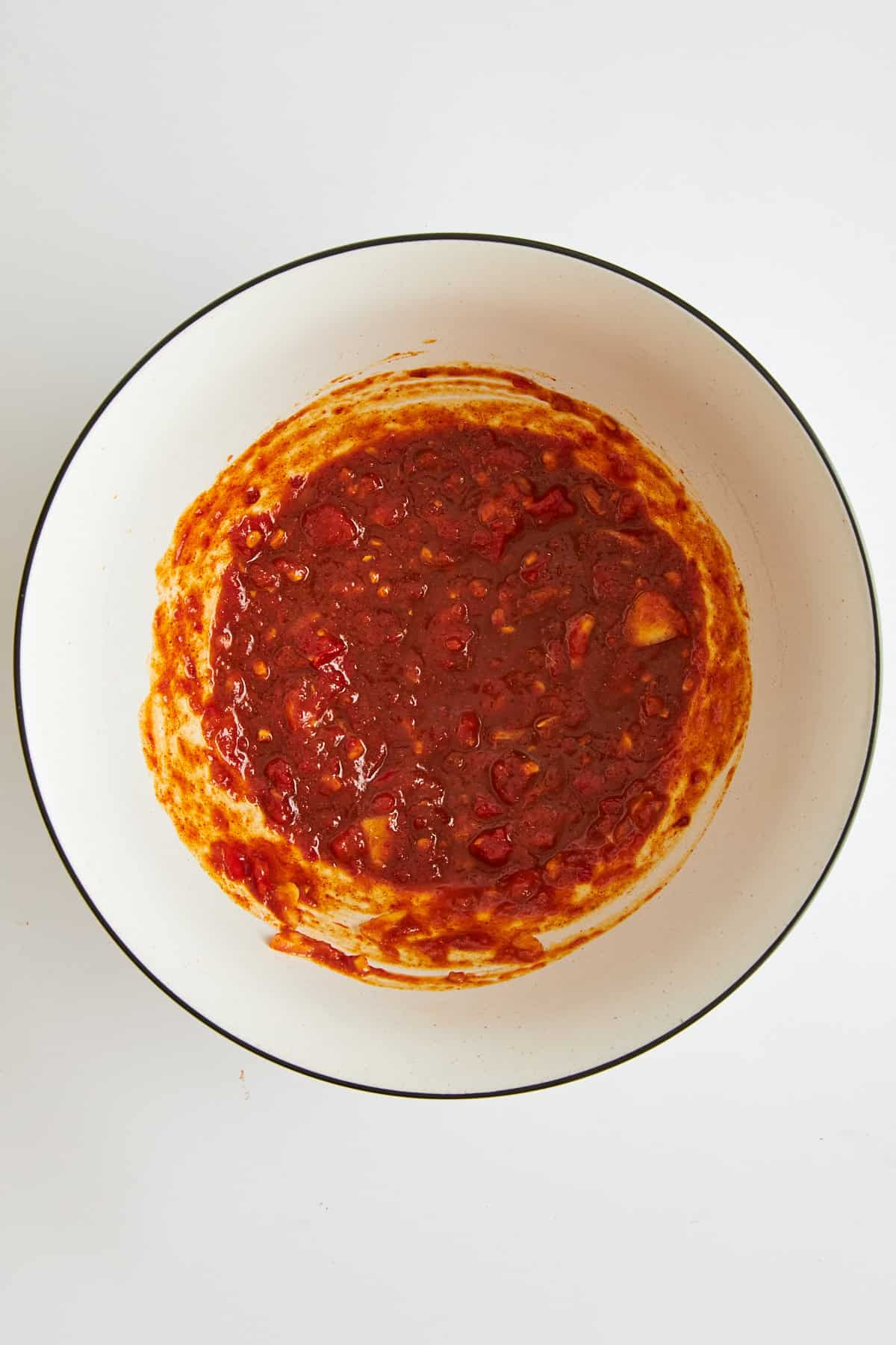 Honey harissa marinade in a bowl. 