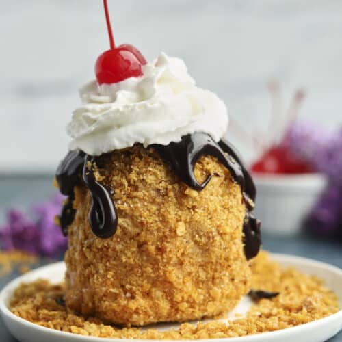 Healthier Air Fryer Fried Ice Cream Recipe • The Fresh Cooky