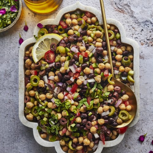 Mediterranean Chickpea Salad Bowl » Kay's Clean Eats