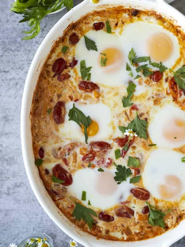 Easy Oven Baked Eggs Recipe - Food Dolls