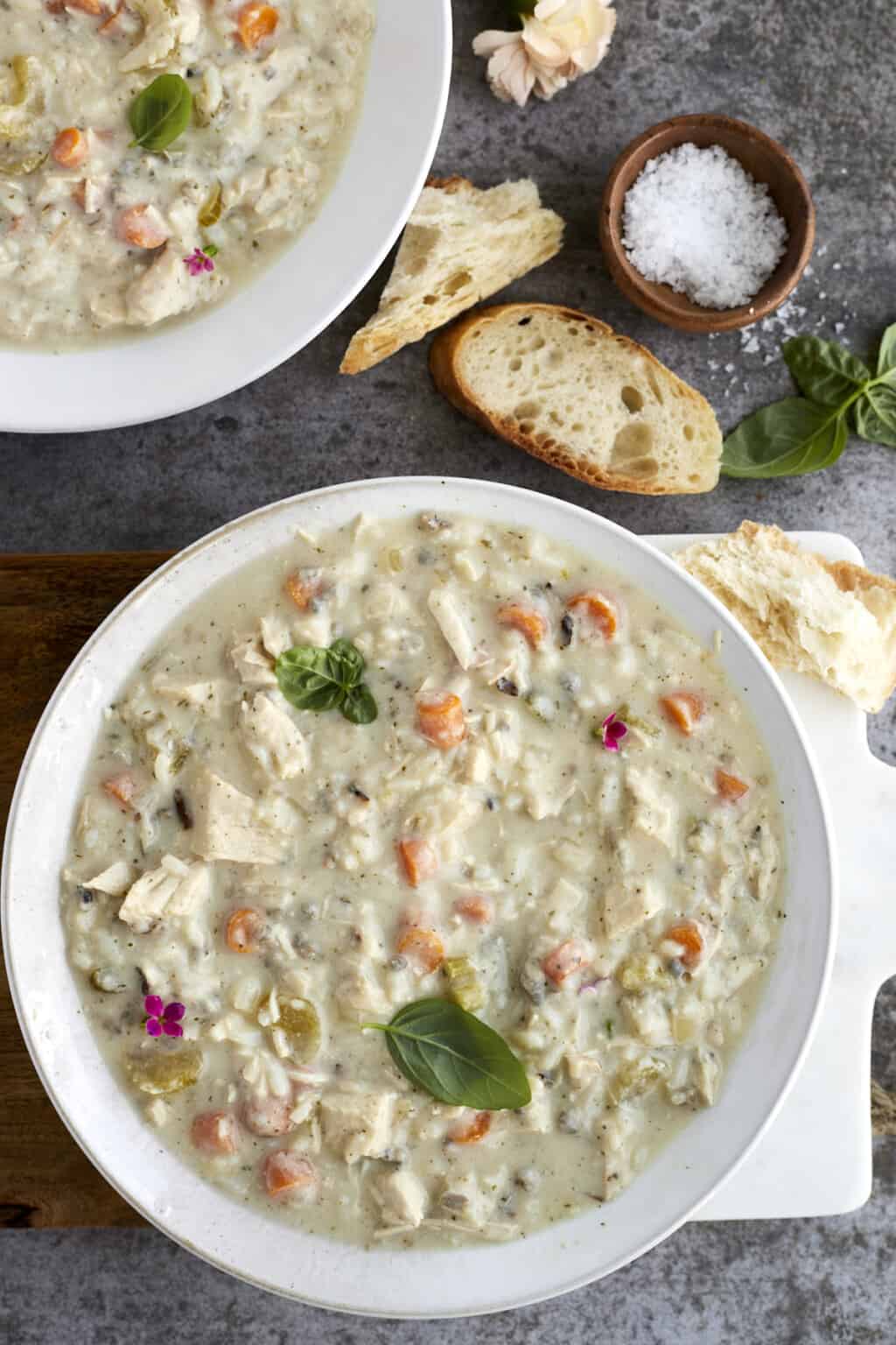 Slow Cooker Creamy Chicken Wild Rice Soup