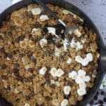 s'mores oatmeal cookie skillet.