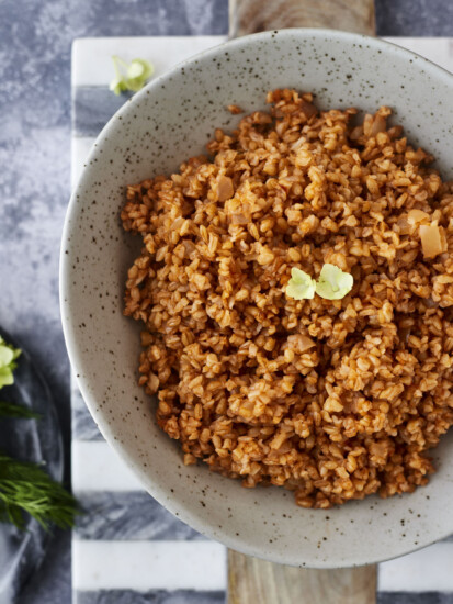 Middle Easter bulgur pilaf