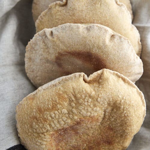 Delicious Home Baked Pita Bread (whole wheat!) - creative jewish mom