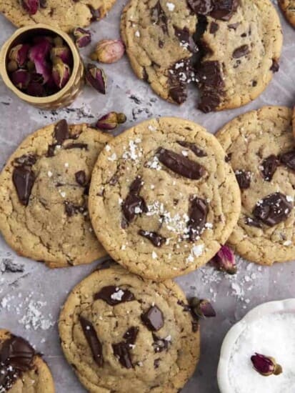 Salted Tahini Chocolate Chip Cookies