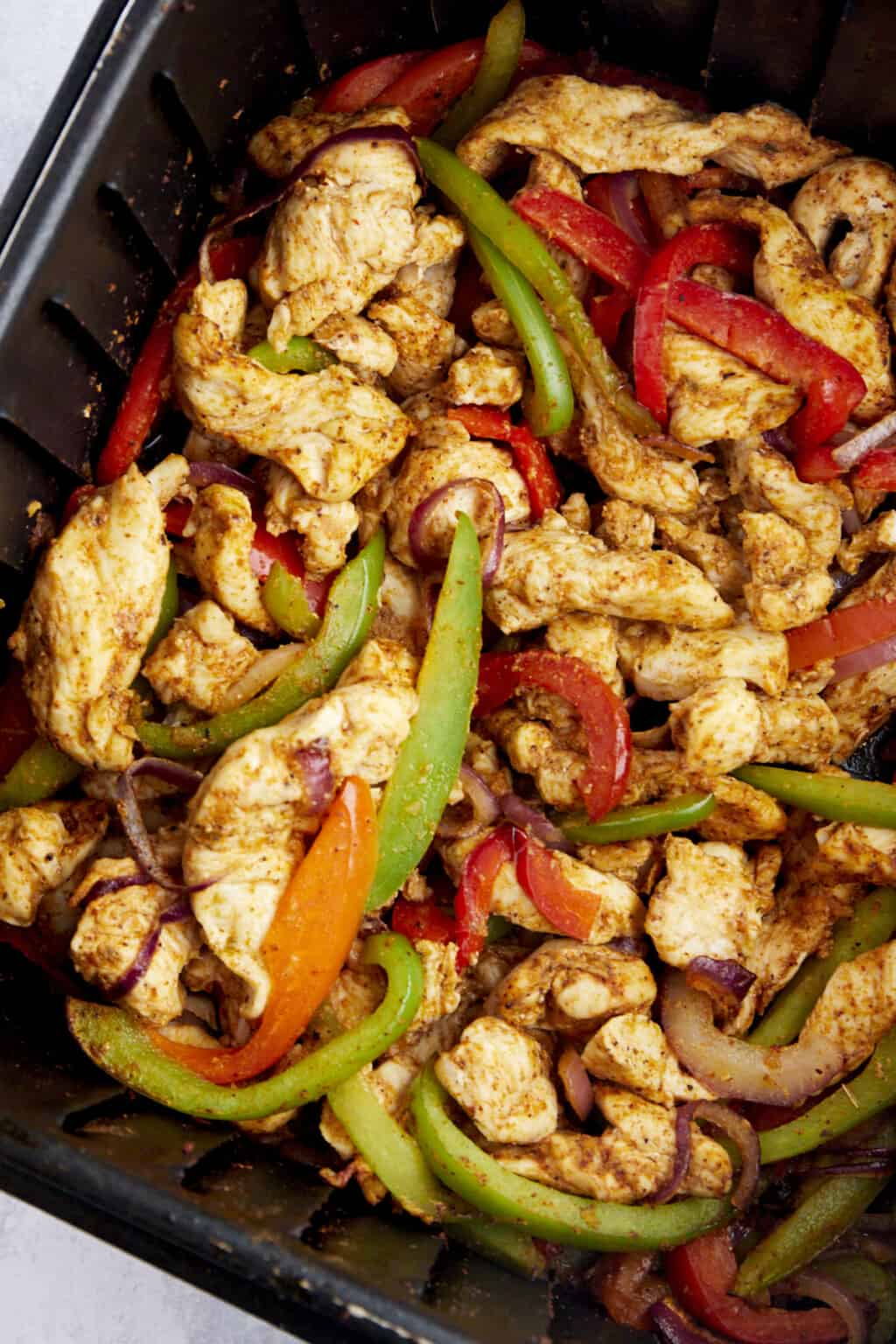 Air Fryer Chicken Fajitas - Food Dolls