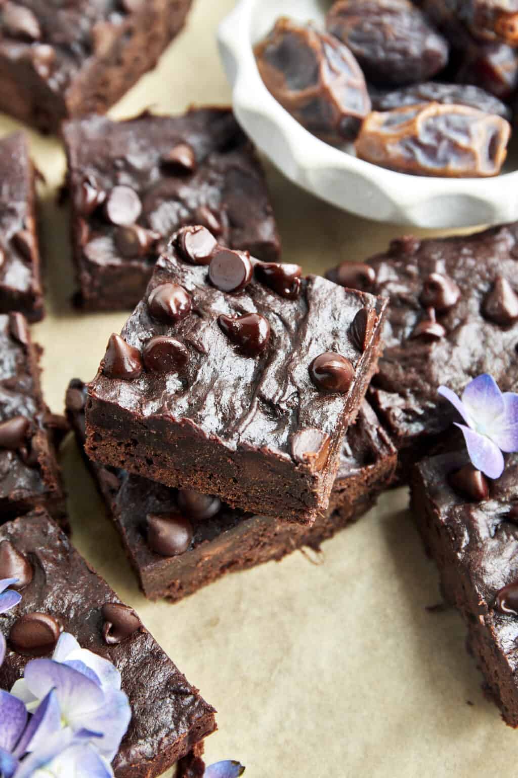 Fudgy Date Brownies - Food Dolls