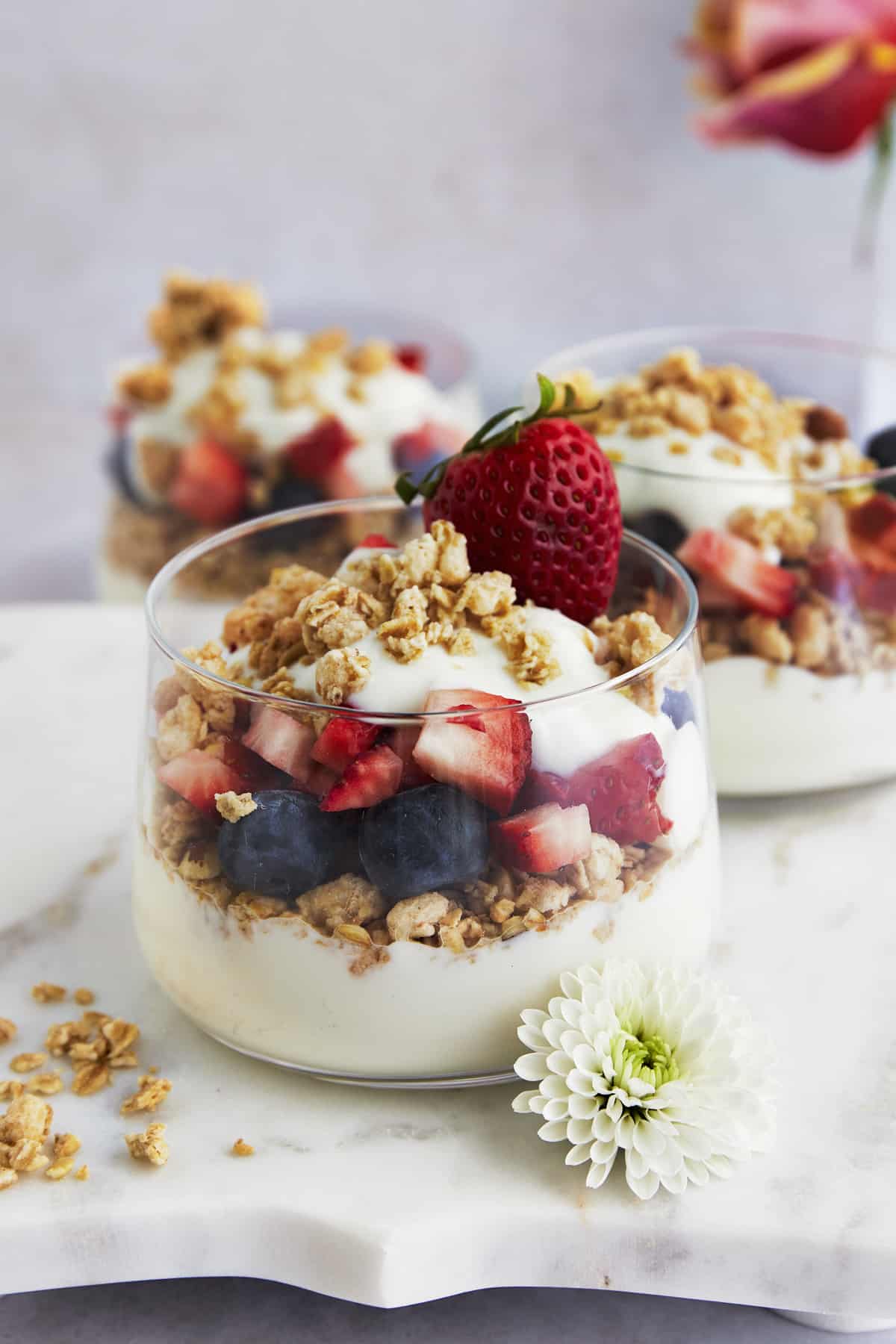 Yogurt Parfait Recipe (with Fruit & Granola)