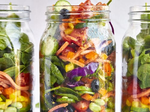 Meal Prep Mason Jar Salad - Food Dolls