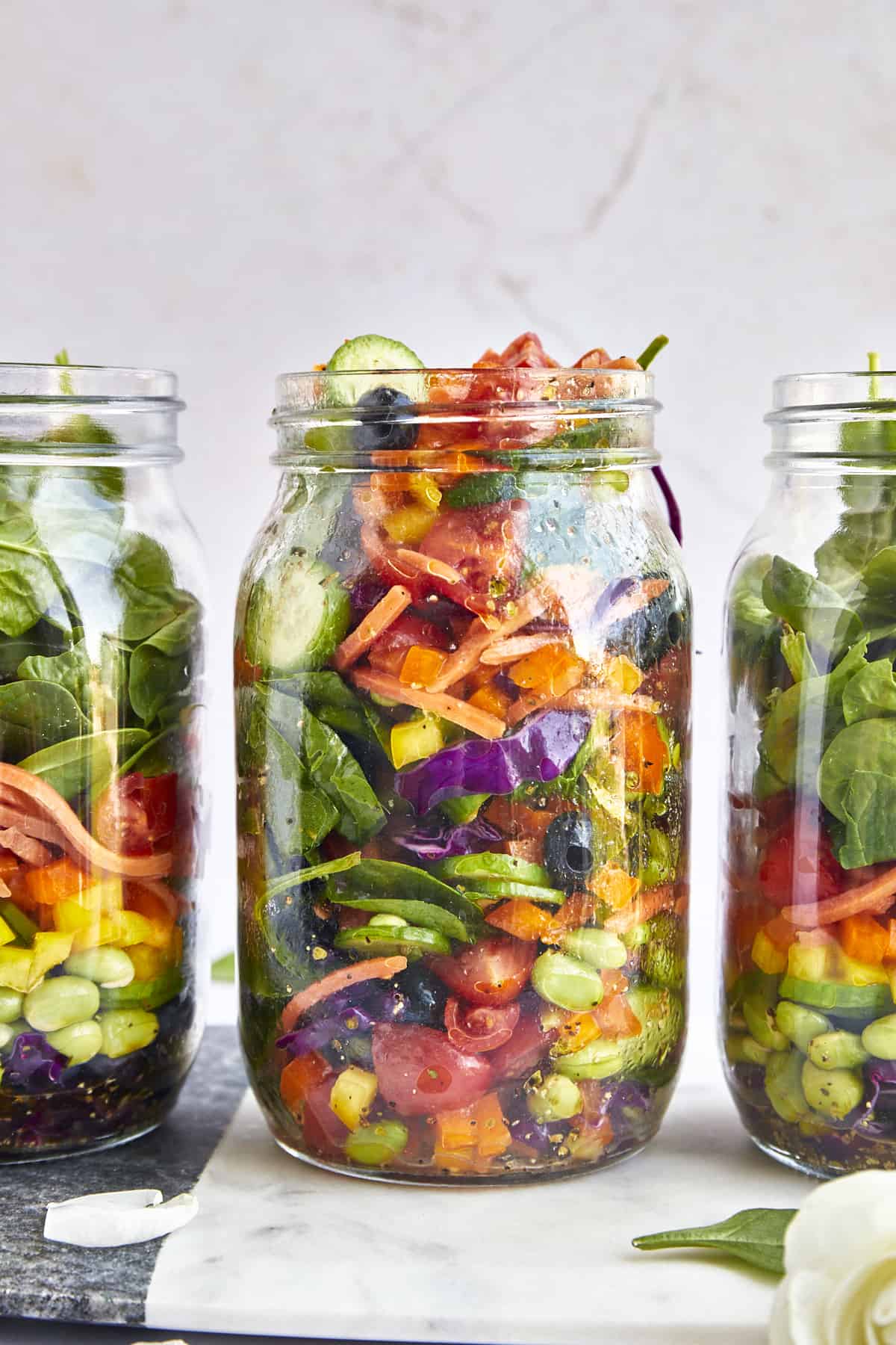 Easy Salad Jars - Hungry Healthy Happy