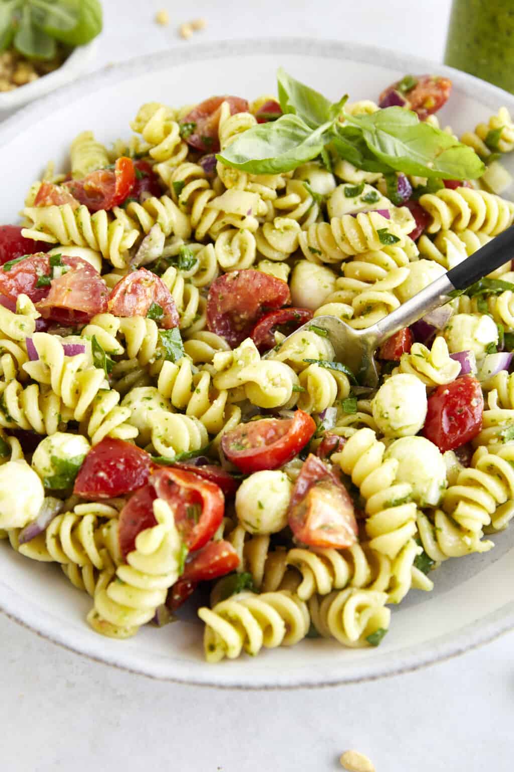 Pasta Salad with Pesto - Food Dolls