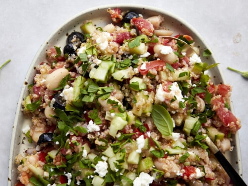 Mediterranean Quinoa Salad in a Jar - Food Dolls