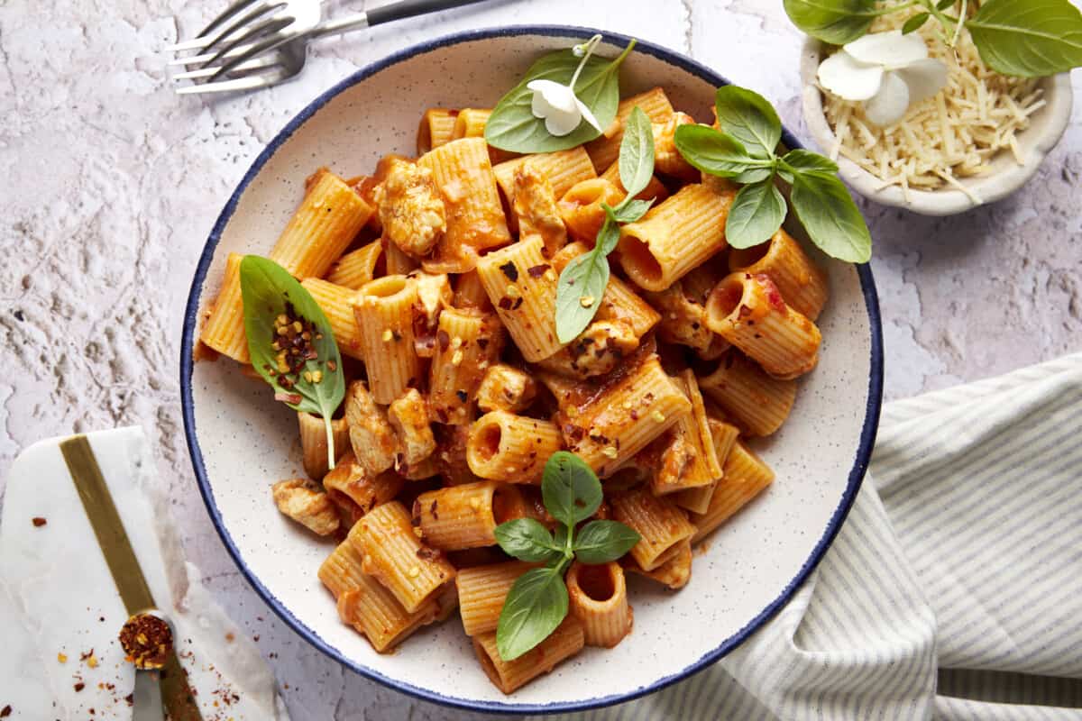 Spicy Chicken Rigatoni - Food Dolls