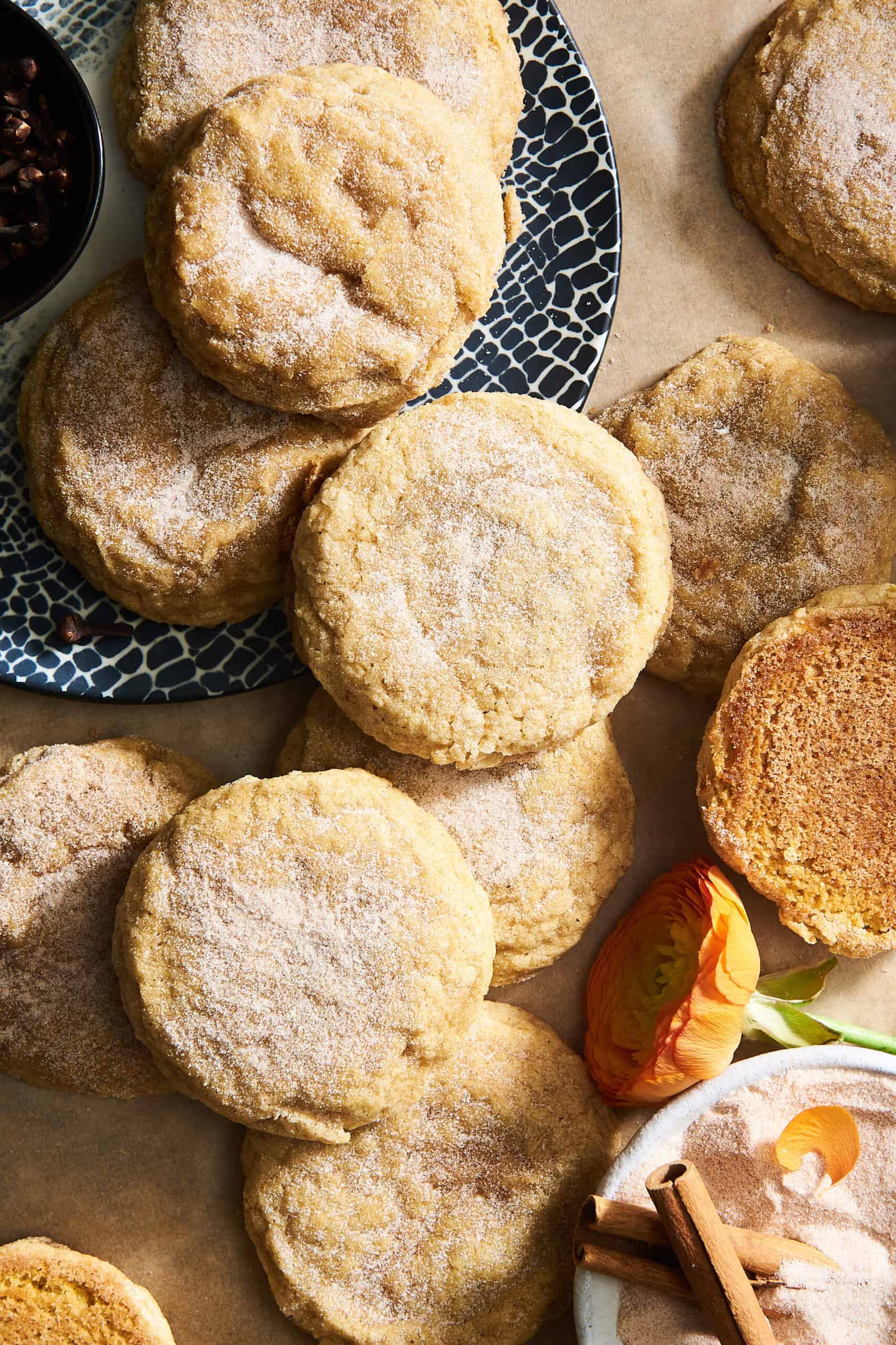 Sugar coated soft pumpkin cookies.