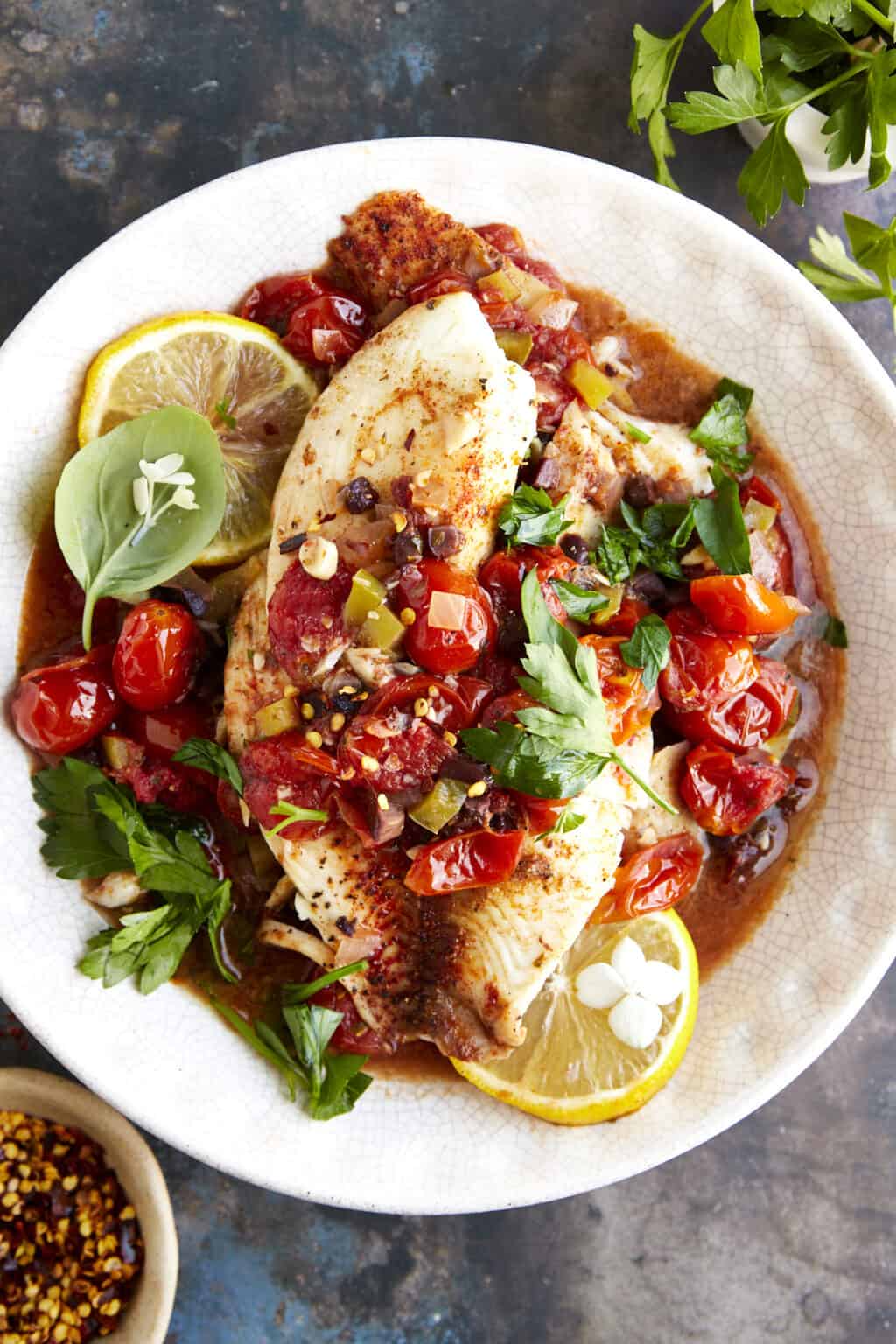 Oven Baked Mediterranean Tilapia - Food Dolls