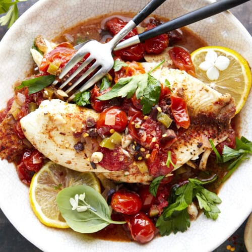 Oven Baked Mediterranean Tilapia - Food Dolls