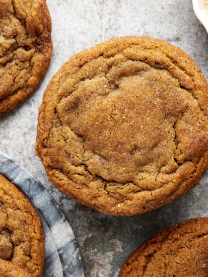 Soft and chewy gingerbread cookies.