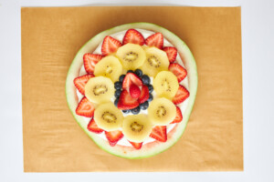 Watermelon fruit pizza.