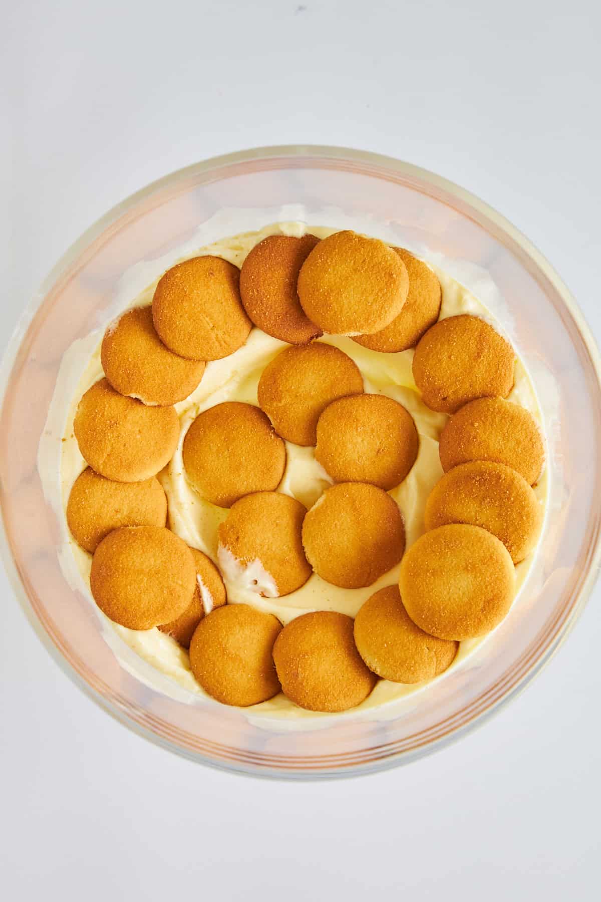 Nilla wafers layered over vanilla pudding. 