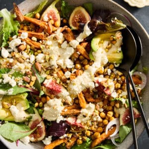 A bowl of fig salad.