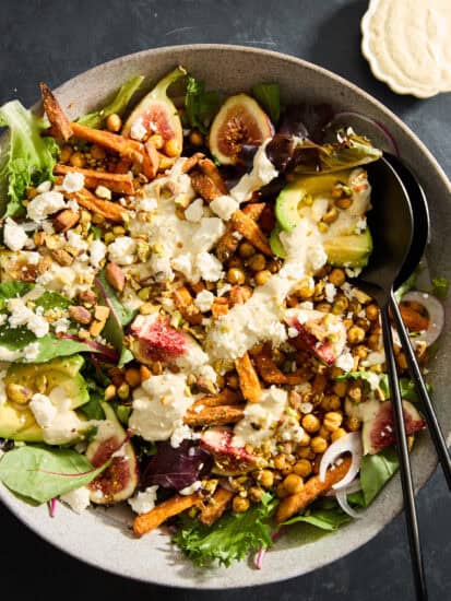 A bowl of fig salad.