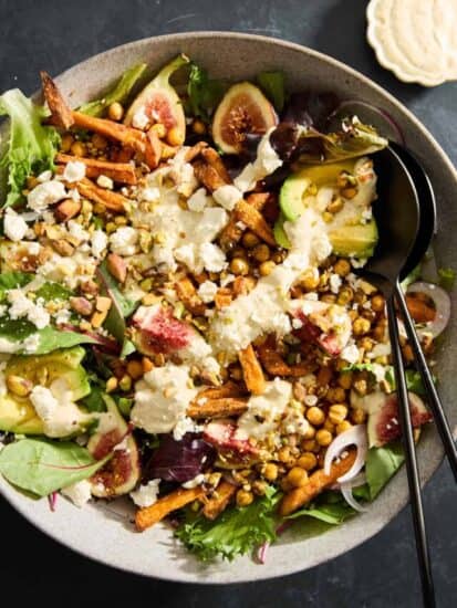 A bowl of fig salad.