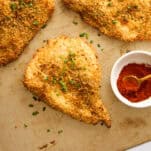 Easy Oven Fried Chicken.