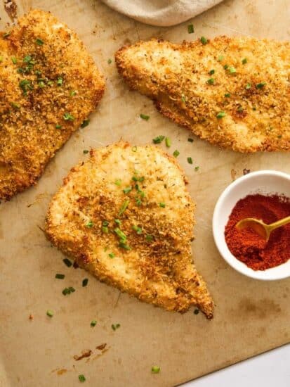 Easy Oven Fried Chicken.