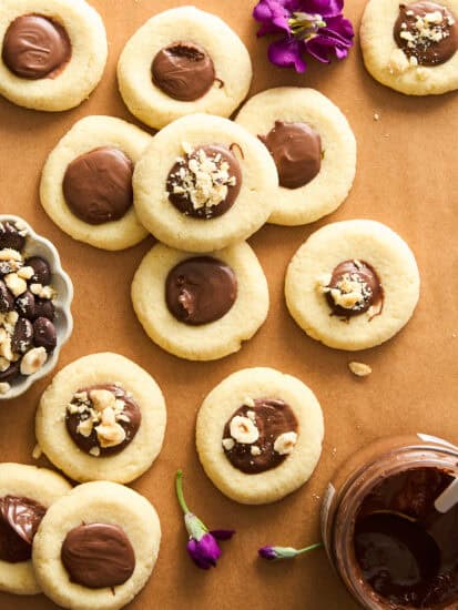 Nutella thumbprint cookies.