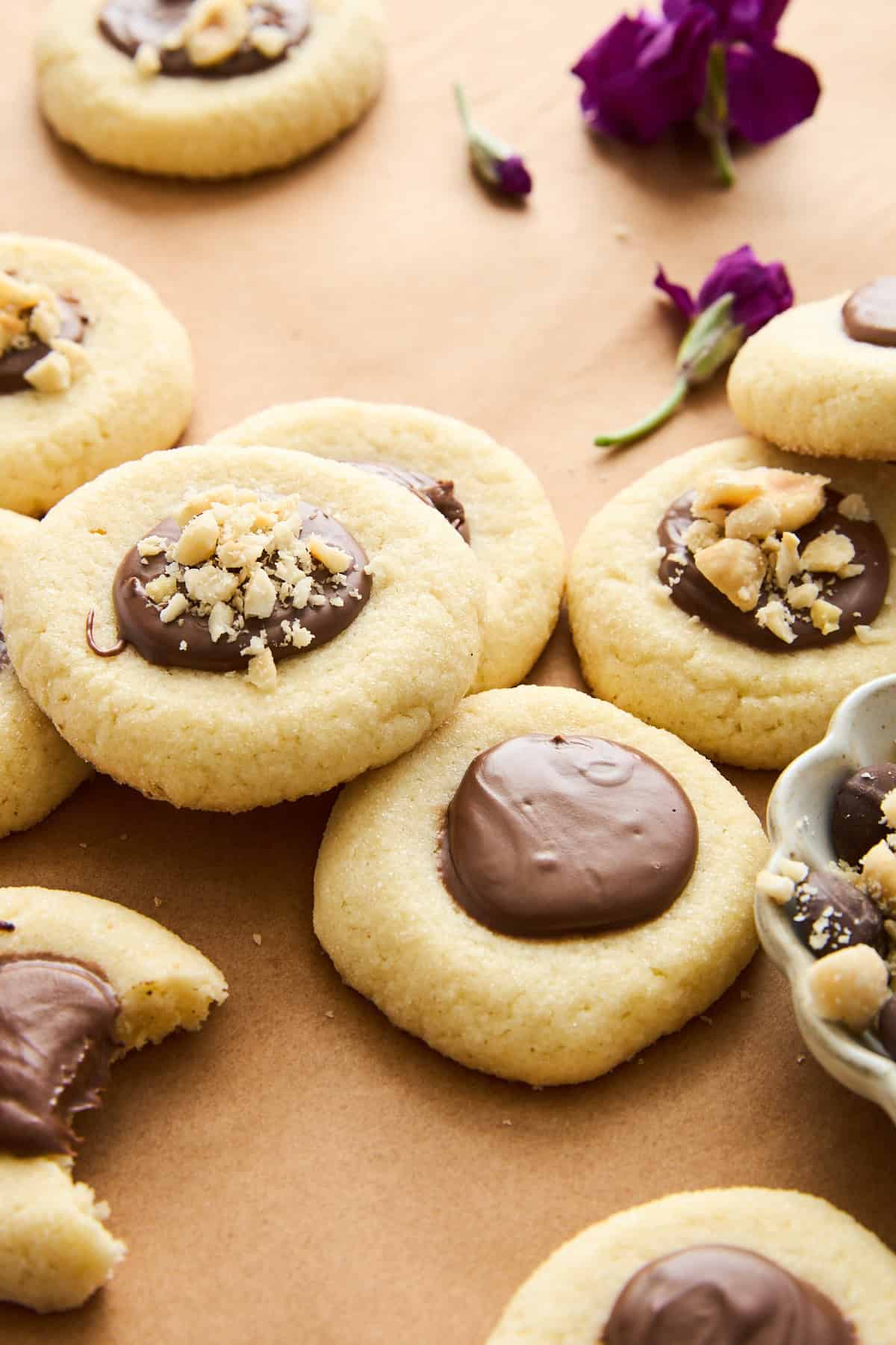 Nutella thumbprint cookies. 