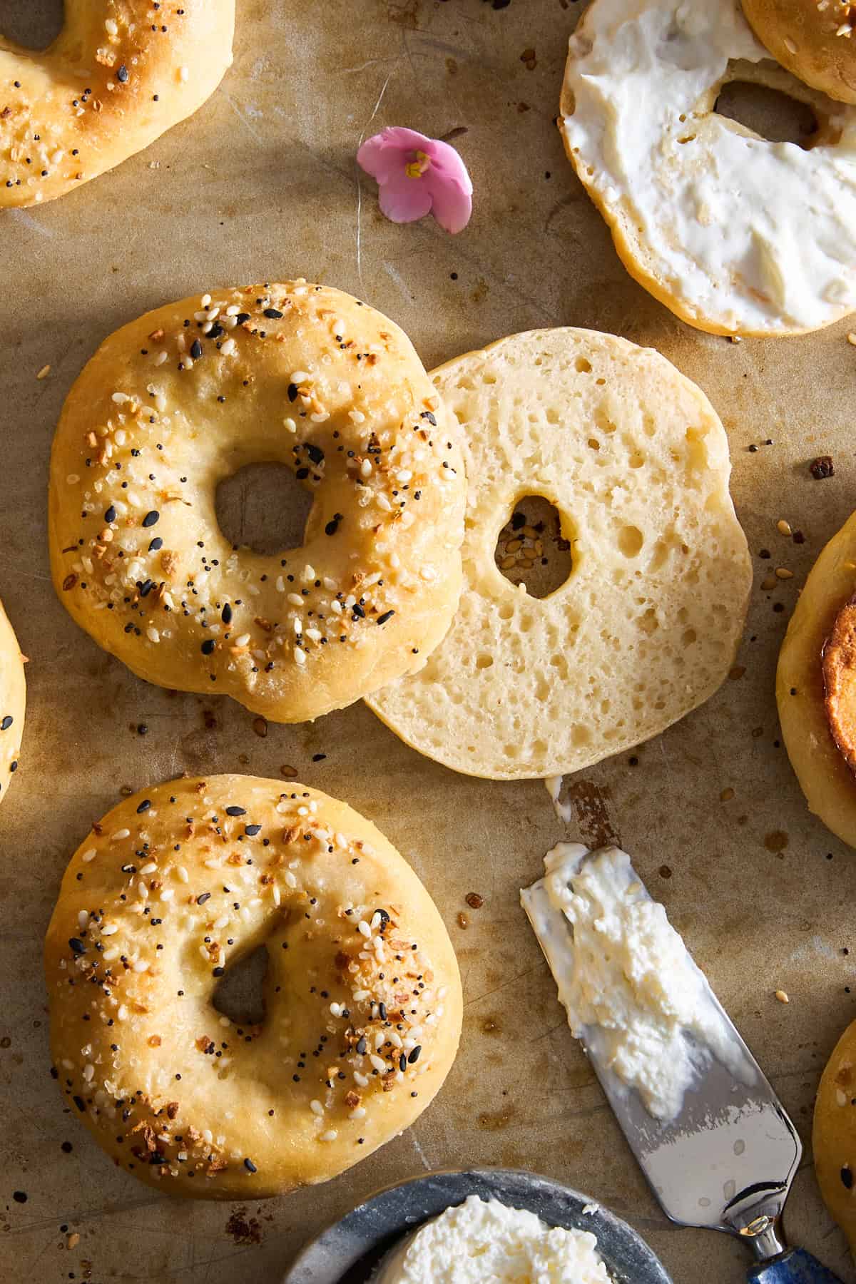 Cottage cheese bagels.